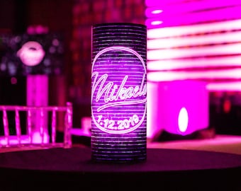 Custom Light Up Centerpiece: 25&quot; Personalized Logo Design for Vibrant Events - Corporate, Mitzvah, Birthday Parties