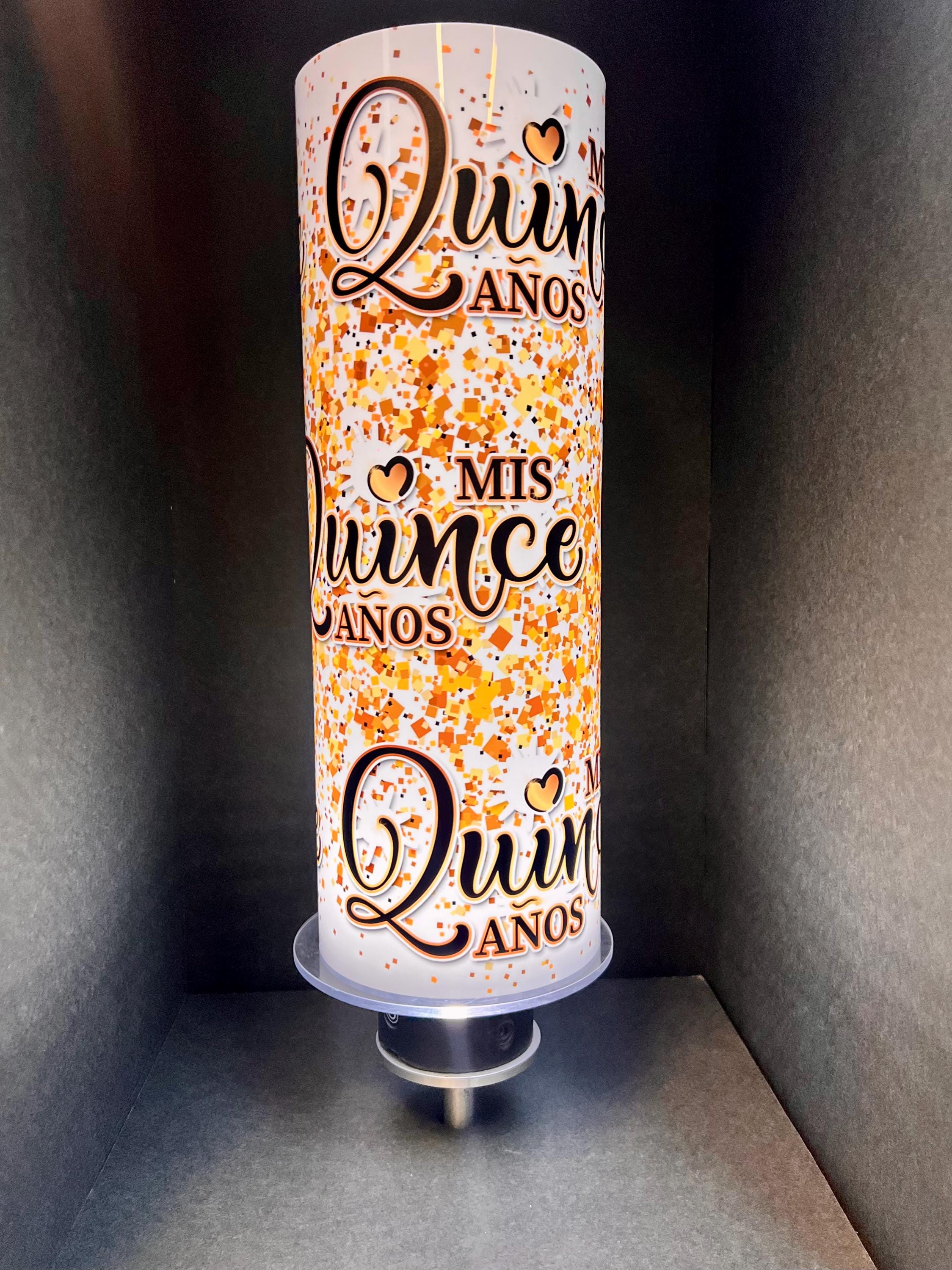LED Glow Tube Centerpiece – Custom Decor for Quinceañeras, Mitzvahs, Sweet 16s & Corporate Events