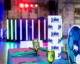 Custom Light Up Centerpiece: 34&quot; tube for bright event decor and table lighting, perfect for corporate, mitzvahs, grad, wedding parties