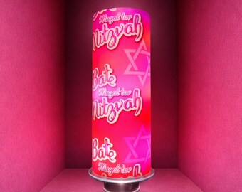 Bat Mitzvah LED Centerpiece: Custom Backlit Tube Decor