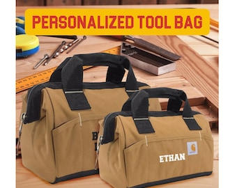 Custom Tool Bag | Personalized Durable tool bag with large main compartment | Tool case for man multipole pockets| Christmas Gift | Dad gift