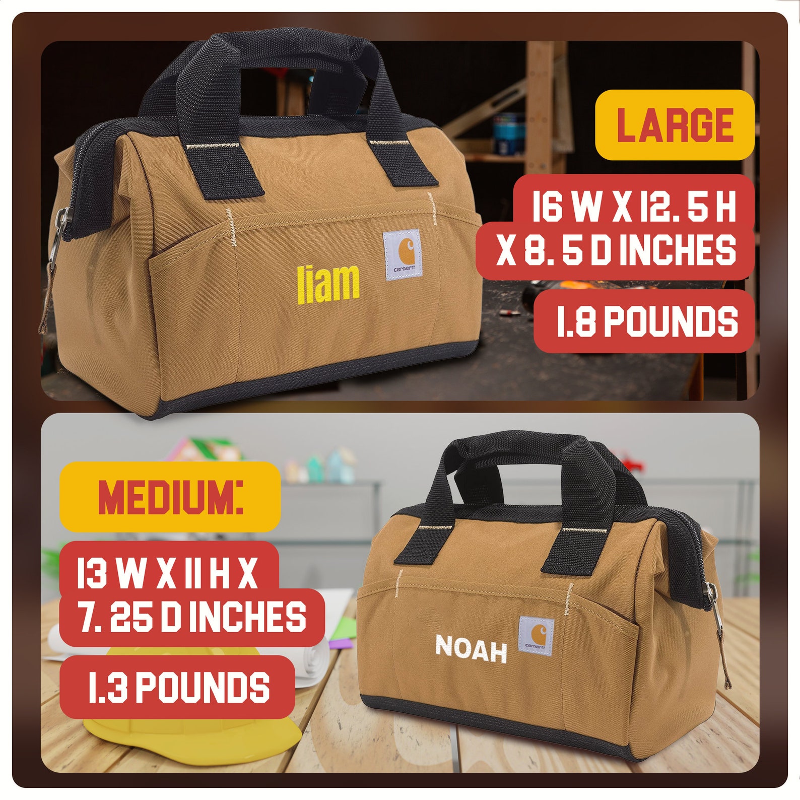 Custom Tool Bag Personalized Durable Tool Bag With Large Etsy