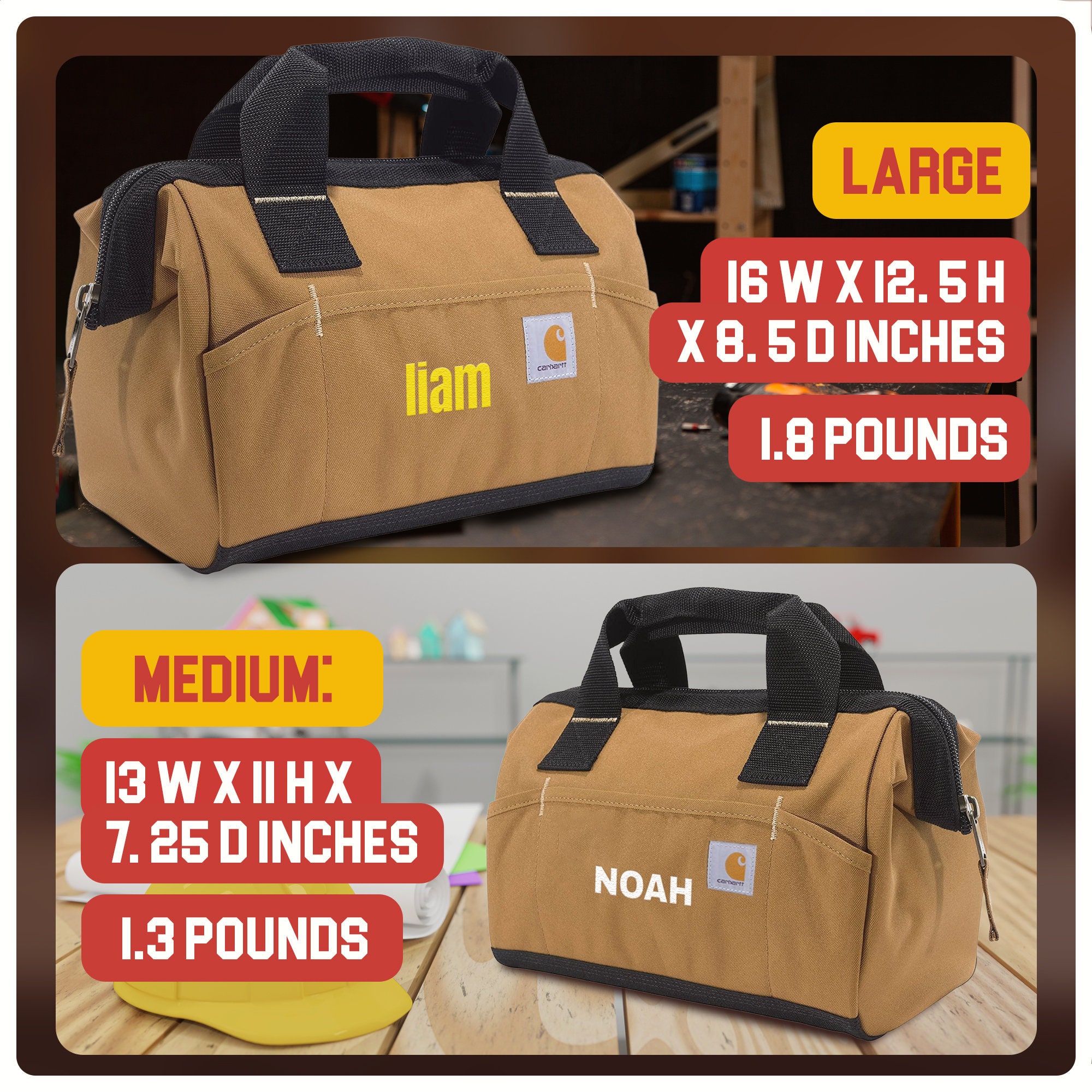 Custom Tool Bag Personalized Durable Tool Bag With Large Etsy