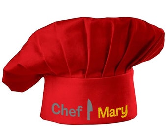 Personalized Embroidered Chef Hat - Adjustable Kitchen Accessory for Mom & Dad - Custom Cooking and Baking Hat - Gift Ideas