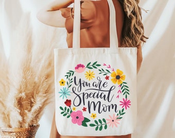 Mom's Custom Canvas Tote Bag: Personalized Mother's Day Gift, Mother's Day, Tote Bag for Mother's Day, Best Gift for Mothers Day, Tote bag