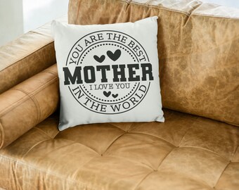 Personalised Cushion for Mom / Best Mother in the World Cusion / Mother's Day Best Gift for your Mom / New Mom Gift / First Mothers Day gift