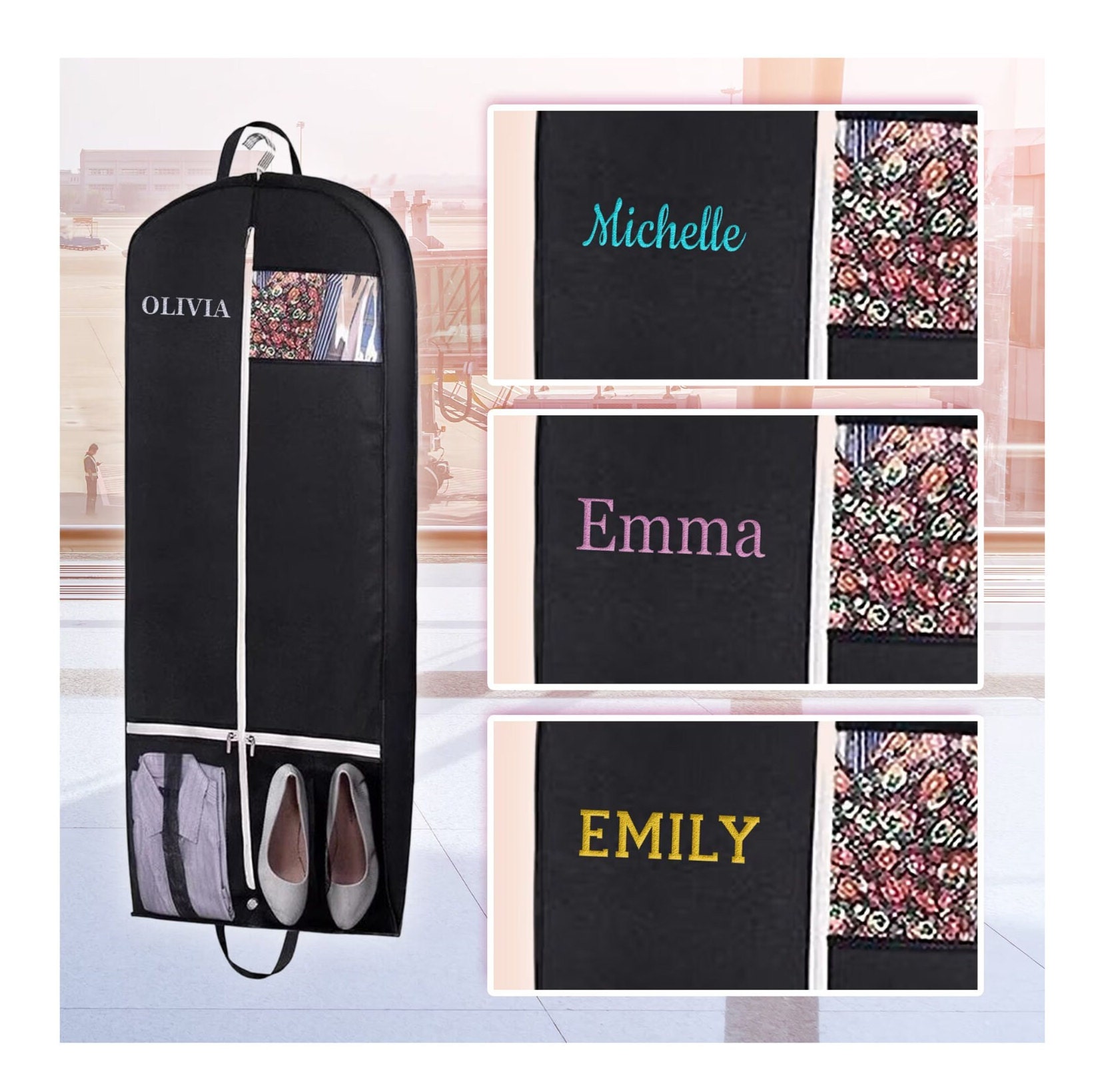 Monogrammed Garment Bag –