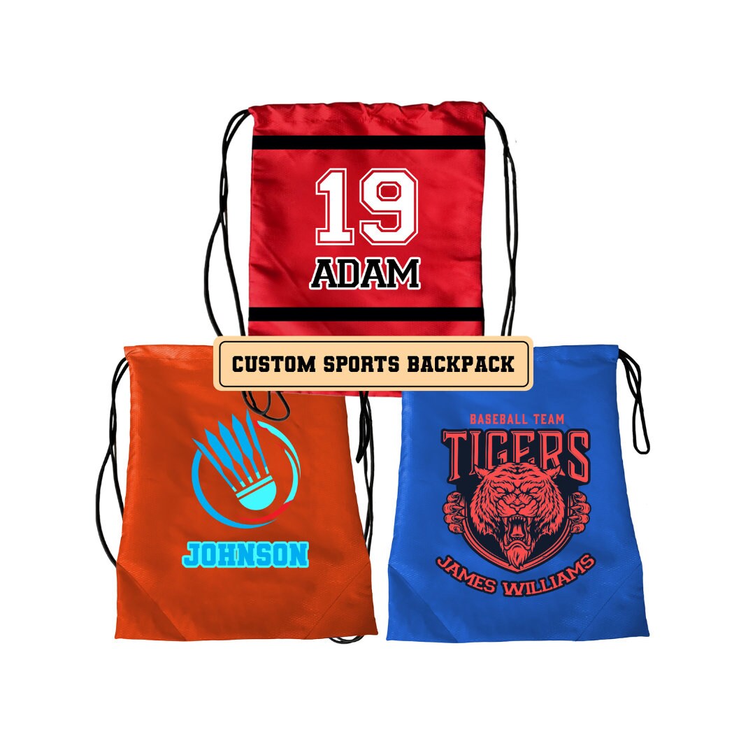 Personalized Drawstring Sport Bag Personalized Gift for Athletes, and