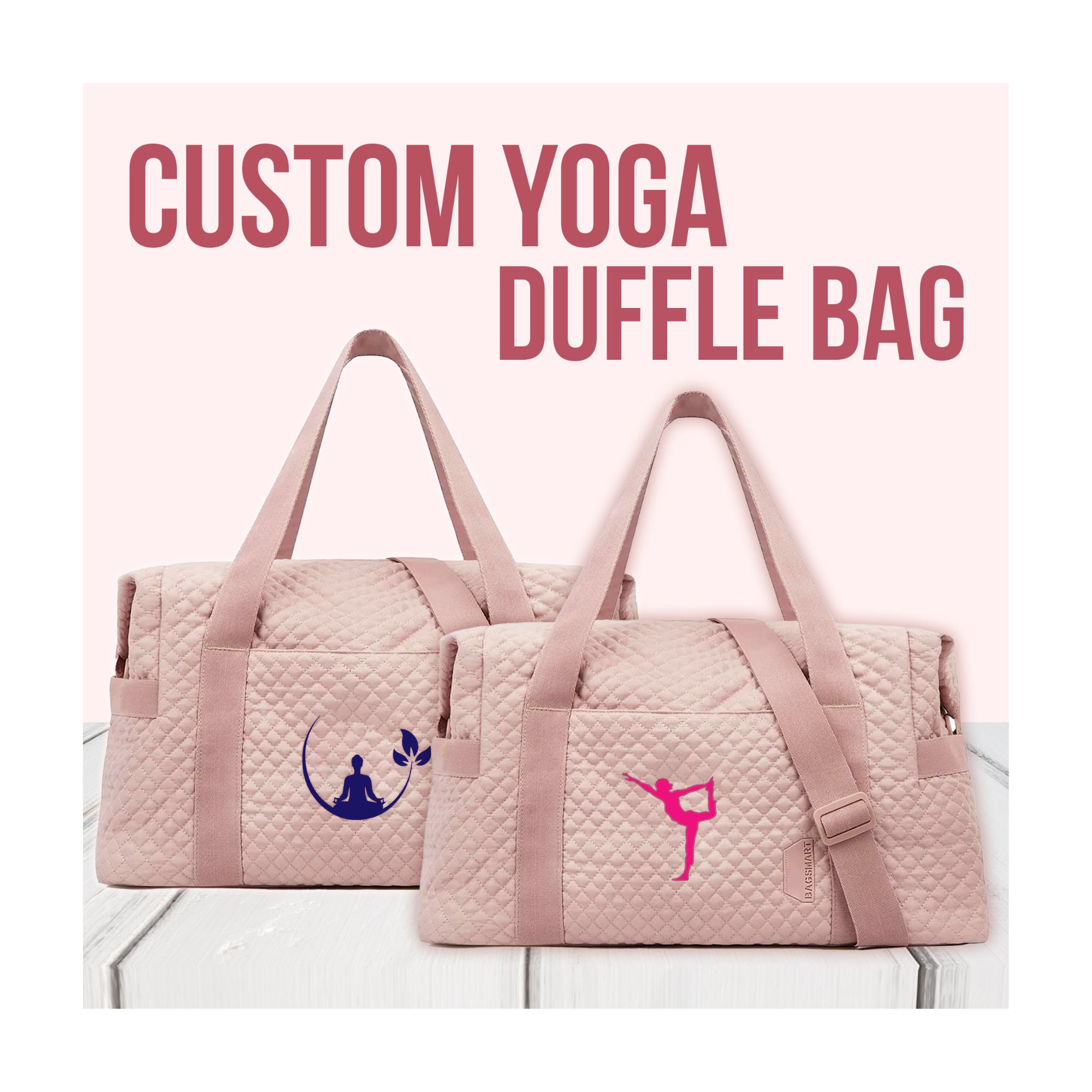 Yoga Bag, Boence Printed Canvas Large Yoga Mat Tote Bag Sport Gym Storage  Bag - Size 27x8x8