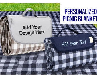 Personalized Picnic Blanket, Custom Picnic Blanket for Gathering, Perfect for Gatherings, Outings - Indoor/Outdoor Use