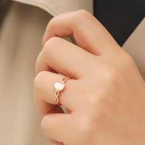 Rose Gold Plated Infinity Ring: Customizable Sterling Silver