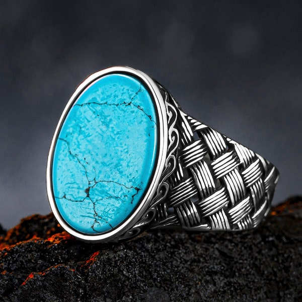 Mens Turquoise Ring - Etsy