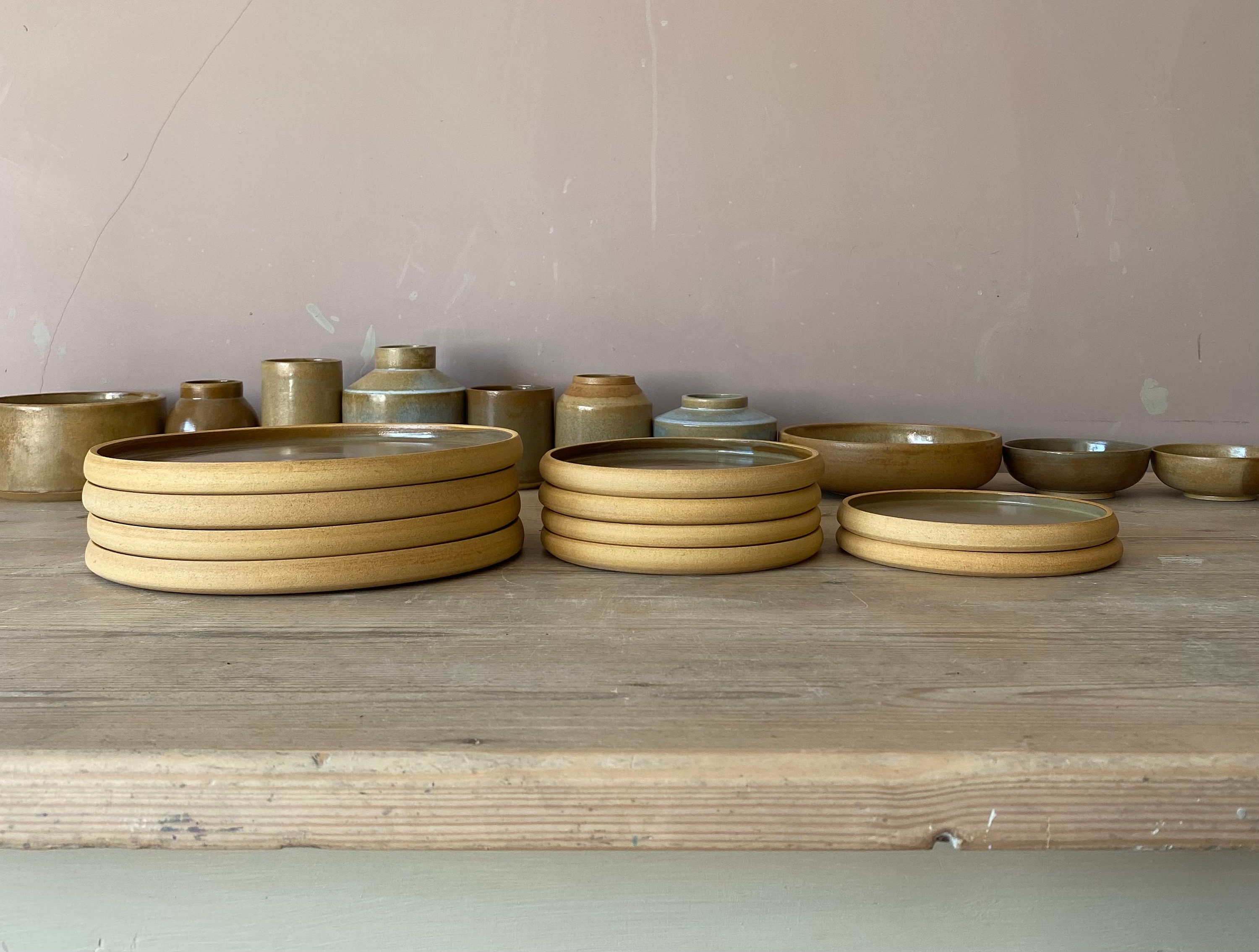 Set of 4 Handmade Dinner Plates. Etsy UK