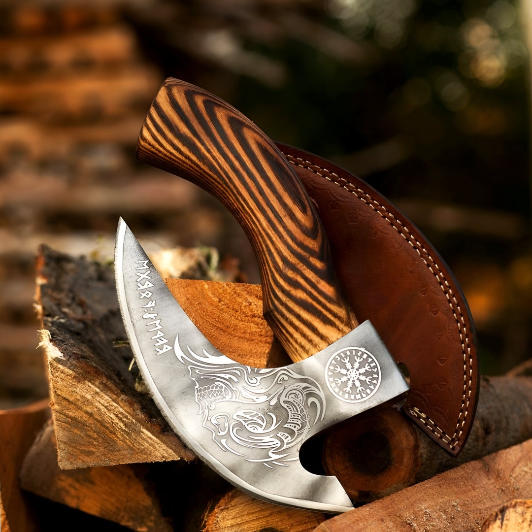 Viking Pizza Axe Viking Wooden Axe Viking Pizza Cutter Etsy