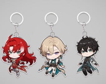 Honkai: Star Rail Acrylic Keychain - Argenti, Aventurine, Dan Heng