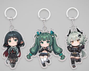 Llavero acrílico de la Zona Cero sin Zen - Jane Doe, Qingyi, Caesar King