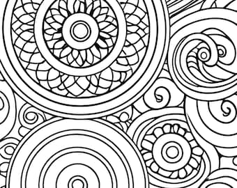 Giant Coloring Poster |Mandala coloring | creative coloring page | Summer Activity |Large coloring for kids | poster printable 36 x 48 in