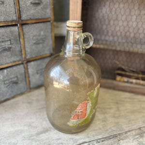 Vintage Duraglas One Gallon Glass Soda Fountain Syrup Jug with Coca-Cola Label