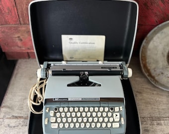Smith-Corona Coronet Automatic 12 Electric Typewriter With Case & Certification