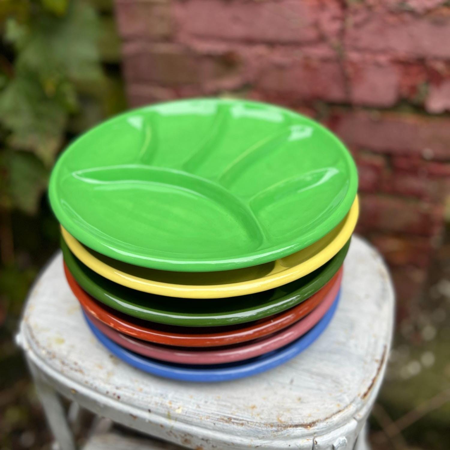 Vintage Kids Divided Plates - Etsy