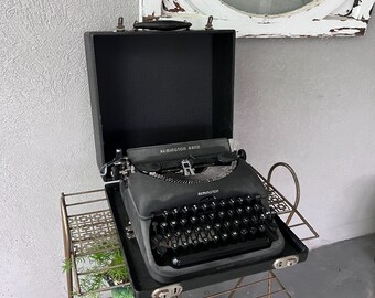 Vintage Black Remington Rand Deluxe Model 5 Portable Typewriter - Fully Functional & Stunning Retro Office Decor