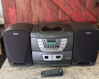 Sony CFD-ZW165 CD Radio Cassette-Corder With Remote 1998 Vintage Audio System