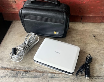 Philips Portable DVD Player PET741W/37 With Case & Accessories - Works