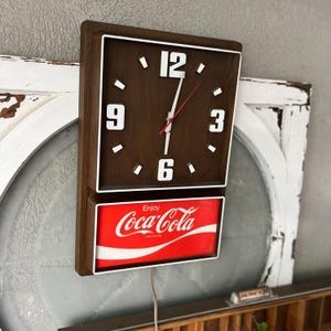 Vintage Coca-Cola Wall Clock By Impact International Inc Woodgrain Design