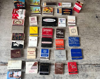 Vintage Matchbook Lot Featuring Restaurants Hotels & Brands Approx. 36 Pieces
