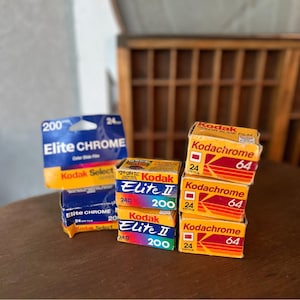 Expired Kodak 35mm Color Slide Film Lot: Kodachrome & Elite Chrome Collectibles
