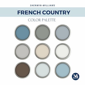 French Country Sherwin Williams Paint Palette: Home Interior Color Guide (Digital Download)