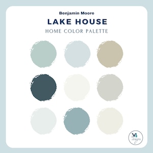Lake House Color Palette for Home Interior Paint Palette for Benjamin Moore Paint Colors for Home Design Color Palette Coastal