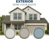 Exterior House Color Scheme – Sherwin Williams Gray & Blue Paint Palette