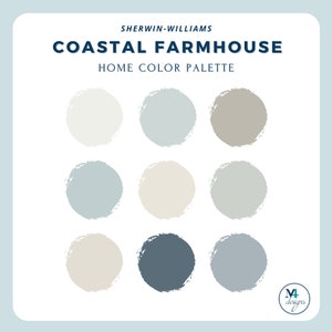 Coastal Farmhouse Sherwin Williams Paint Palette (Digital Download)