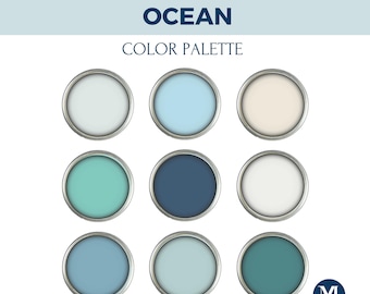 Ocean Color Palette: Sherwin Williams Coastal Paint Colors (Digital Download)