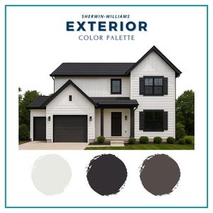Exterior Color Palette Home Exterior Paint Sherwin Williams Paint Colors Black White Color Palette Exterior Paint Colors