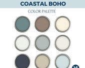 Coastal Boho Benjamin Moore Paint Palette: Earthy Home Interior Colors (Digital Download)