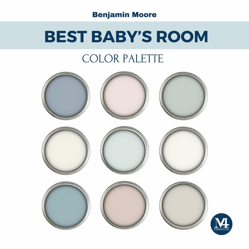 Baby Room Paint Colors: Nursery Color Palette Benjamin Moore (digital ...