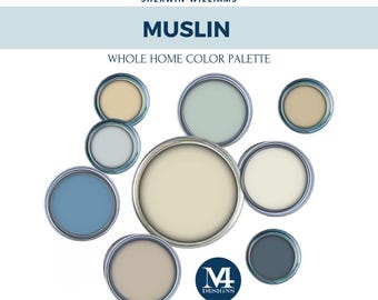 Muslin Color Palette: Sherwin Williams Whole House Color Scheme (Digital Download)