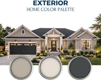 Sherwin Williams Exterior Paint Palette: Warm Neutral Exterior Home Colors (Digital Download)