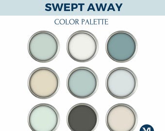 Whole Home Color Palette Benjamin Moore Swept Away Coastal Paint Colors (Digital Download)