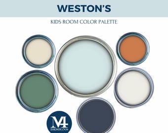 Boys Room Color Palette: Sherwin Williams Paint Colors Kids Space (Digital Download)