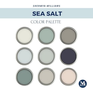 Sea Salt Color Palette for Home Interior Paint Palette for Sherwin Williams Sea Salt Paint Colors for Home Design Costal Color Palette