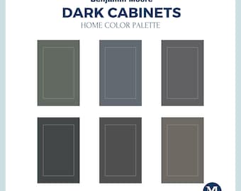 Moody Cabinet Paint Color Palette: Benjamin Moore Interior Colors (Digital Download