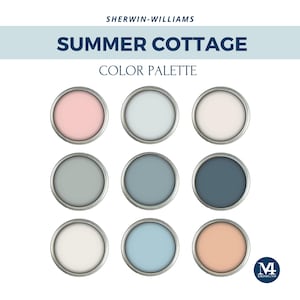 Coastal Cottage Color Palette: Sherwin Williams Whole Home Paint (Digital Download)