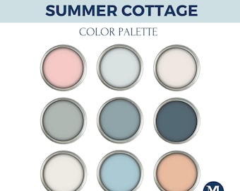 Coastal Cottage Color Palette: Sherwin Williams Whole Home Paint (Digital Download)