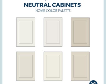 Benjamin Moore Neutral Cabinet Paint Palette: 6 Color Interior Design (Digital Download)
