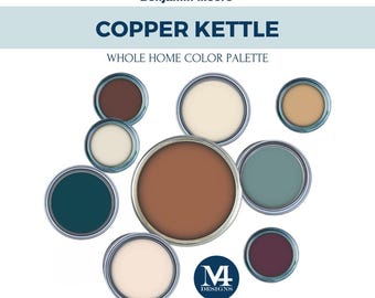 Warm Earth Tones Paint Palette: Benjamin Moore Whole House Color Palette (Digital Download)