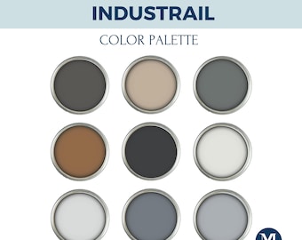 Industrial Home Interior Paint Palette: 9 Sherwin Williams Colors (Digital Download