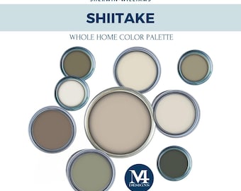 Shiitake Color Palette: Sherwin Williams Whole House Paint Colors (Digital Download)